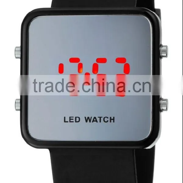 Unisex Fashionable Silicone Sport Mixed Colorful Color Led Mirror Watches photo-2