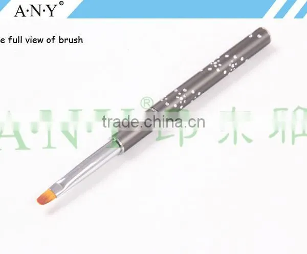 ANY Nail Art Beauty Care Metal Handle Flat Head Nail Brush UV Gel Nails photo-6