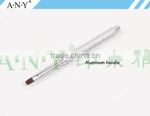 ANY Nail Art Beauty Care Metal Handle Flat Head Nail Brush UV Gel Nails photo-2