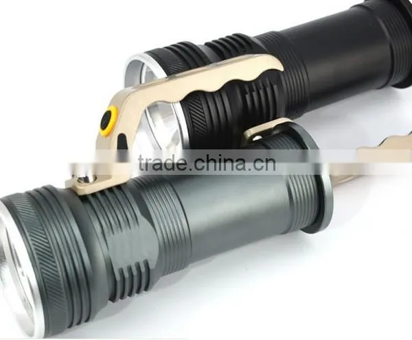 Super Bright Aluminum 3 Mode Sos Hand Held Long Range Rechargeable Led Searchlight for Emergency photo-2