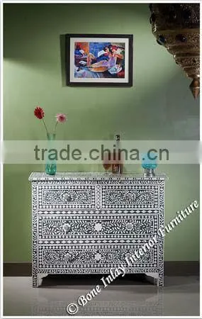 Bone Inlay Chest of Drawer/Dresser