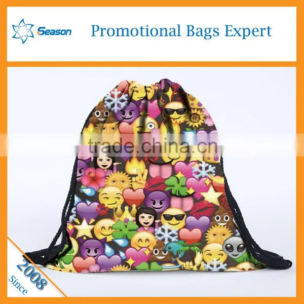 New Recycle Custom 600d Polyester Emoji Backpack Emoji Bag photo-4