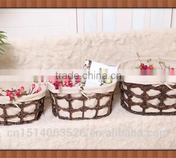 100% Handmade Printing Paper Band Storage Basket Set Of 4 photo-2