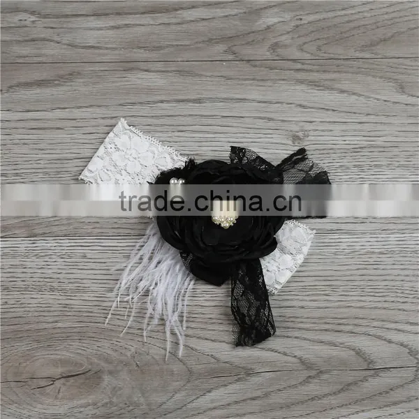 2016 Christmas Pearl Flower Bands Girls Hair Accessories photo-6