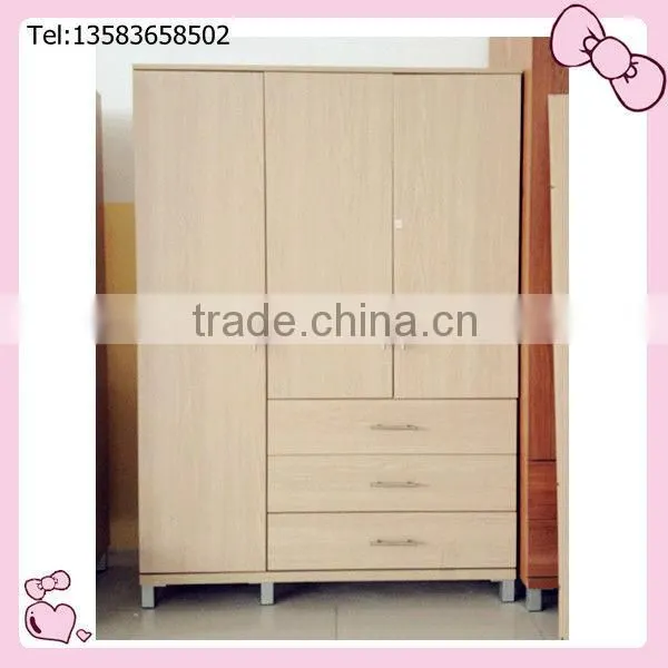 3 Door Melamine PB Wardrobe