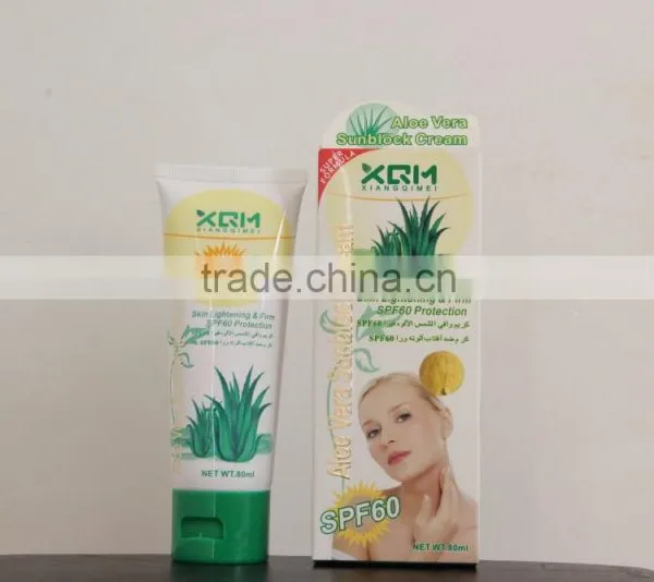 New Arrival XQM SPF60 PA+++ Natural Organic Aloe Sunscreen Brands Whitening Cream With Sunscreen Protection photo-2