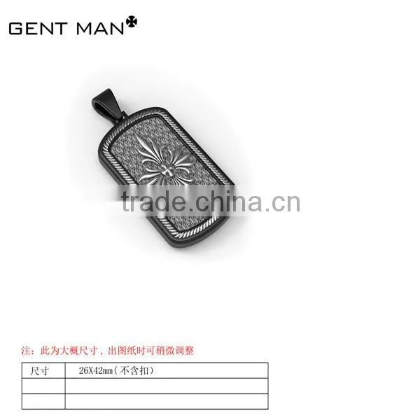 Tribal Tag Stainless Steel Pendant Necklace 42*33*3.5 photo-4