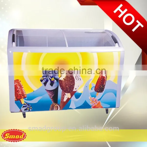 Sliding Glass Top Chest Freezer for Ice Cream Storage photo-4