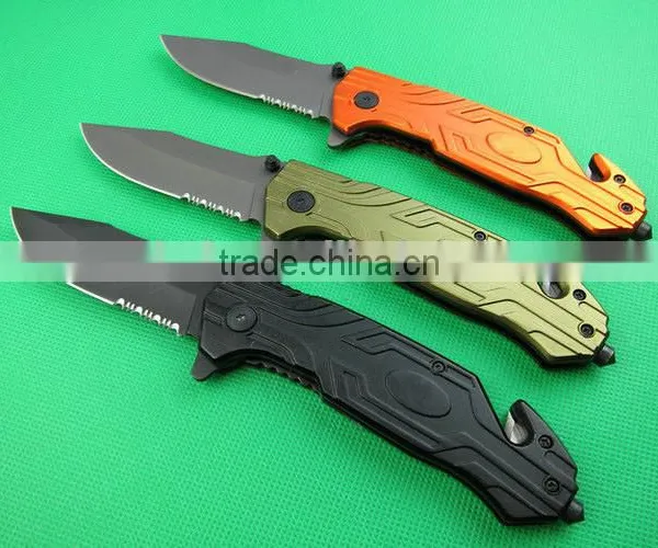 OEM Folding Knife 5Cr13 Hunting Knife Camping Glass Breaker Knife UDTEK01261 photo-2