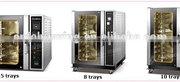 2016 10 Trays Big Capacity Commercial Baguette Gas Oven Convection Oven With Steam Function photo-3