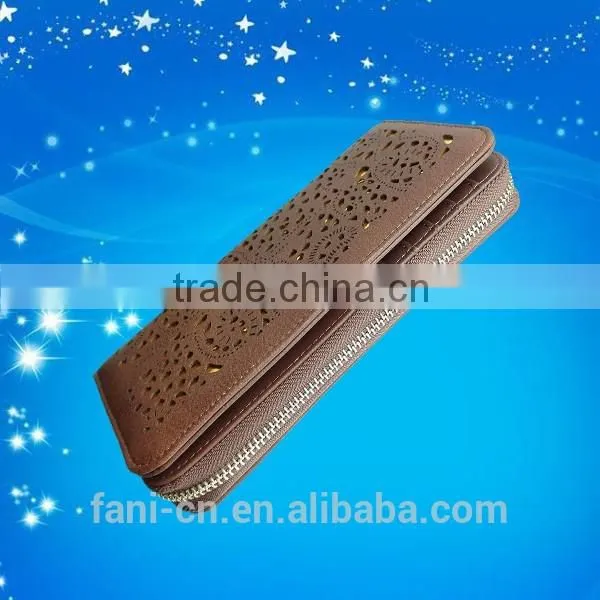 2015 Hot Selling Laser Hollow Out Design Leather Clutch Purse for Women/girls/ladies photo-3