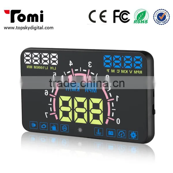 Newest E350 HUD Head Up Display 5.8 Inch HUD E350 Support Cars With OBD2 and EUOBD Port Speeding Warning photo-2