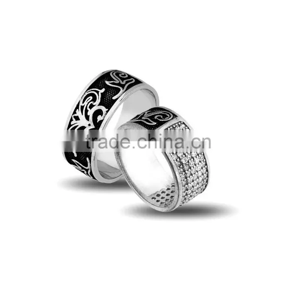 925K Sterling Silver Wedding Band His Her High Newest Model Handmade Ring BSVYS036