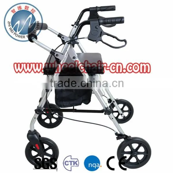 Tool Free Walking Aids Rollator for Old Person Patient Walking Aid Rollator