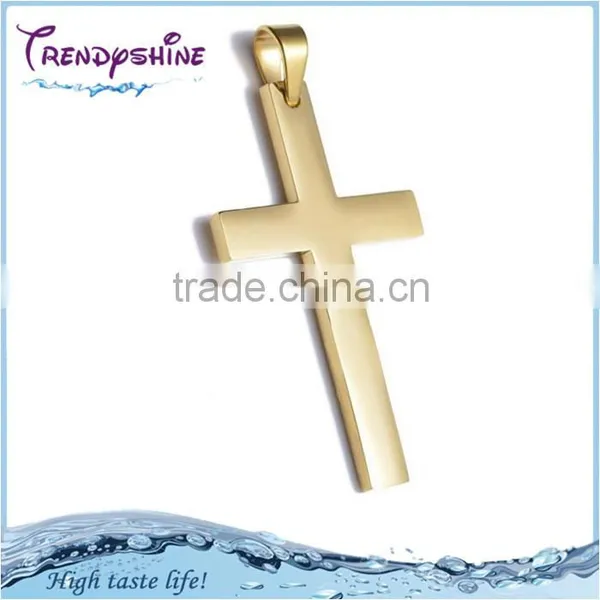 Cheap Factory Price Stainless Steel Blank Gold Cross Pendant