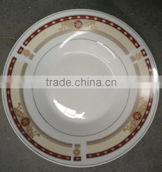 OEM 8inch Cheap Ceramic Soup Plates , Round Edge Decor Soup Plate , Cheap Porcelain Soup Plate to Irap photo-2
