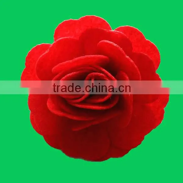 Hot Sale Handmade Red Flower Felt Fabric