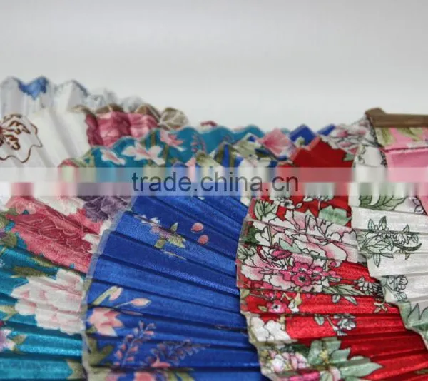 Party Gift Bamboo Silk Fan Craft Fan Lady Hand Fan photo-5