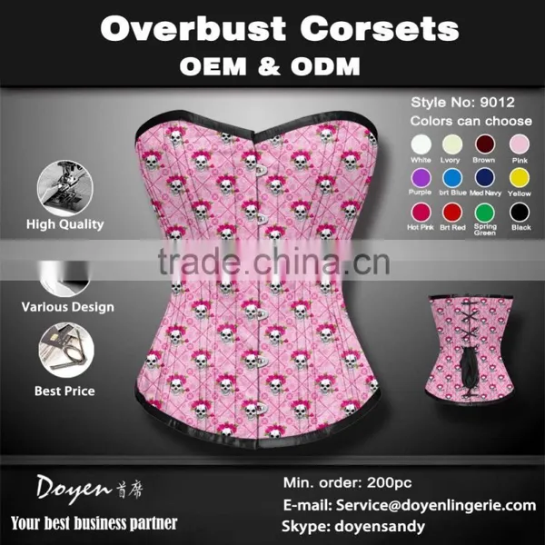 2016 Newest Fashion Cheap Waist Shaping Corsets Printed Waist Training Corset photo-4