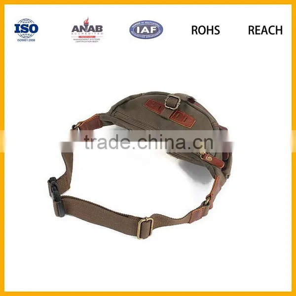 Personalized Brown Single Pocket Waist Bag Made Factory photo-5