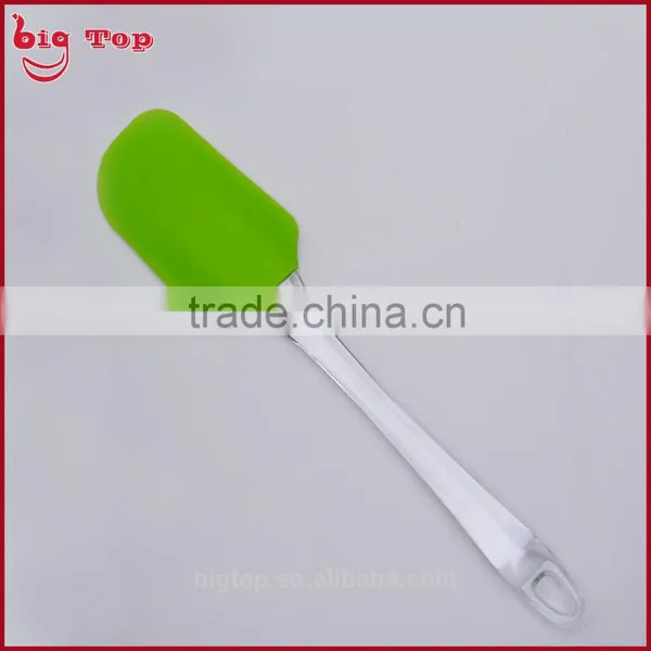 BT0198 9.84" Silicone Butter Scraper With Transparent pp Handle Spatulas Ice Scraper Silicone Bowl Scraper Spatulas photo-4