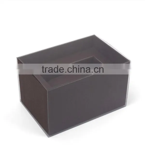 Wholesale Custom Cheap Cardboard Watches Boxes, Deep Coffee Color Beautiful Gift Box photo-3