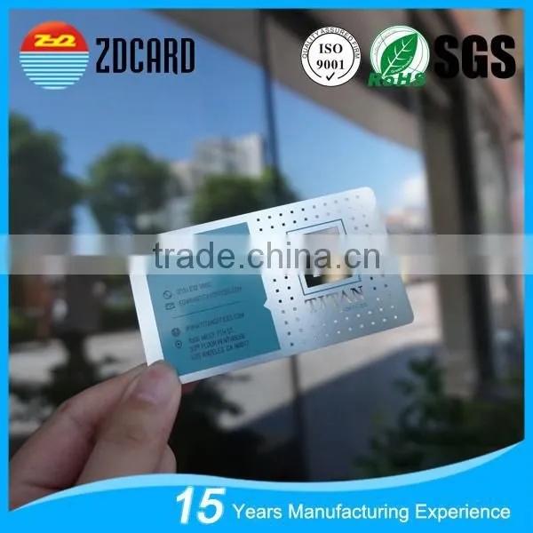 High Class Mirror Effect Stainless Steel Metal Business Card photo-5