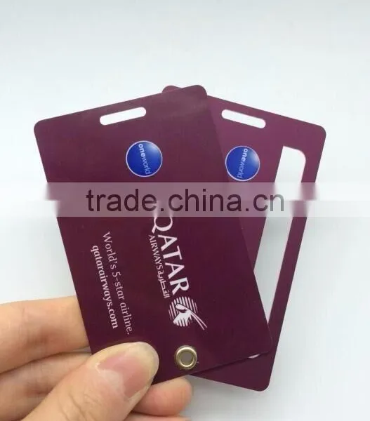 Double Sheets PVC Matte Luggage Tags With Hole, Eyelet and Transparent Strap photo-5