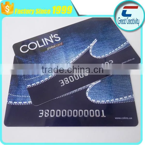 Credit Card Size Pvc Card With Embossing Number photo-2