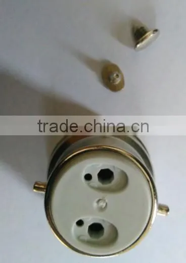 BAYONET TYPE WELD FREE OVAL PIN B22 AND E27 SCREW BASE CAP IRON ALUMINUM OR BRASS photo-2