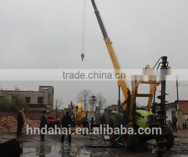 Electric Pole Erecting Crane & Digging Hole From DAHAI Factory photo-3