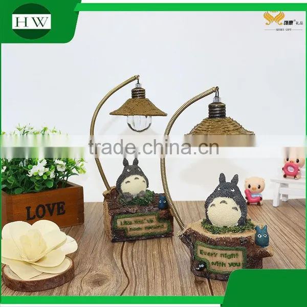 Resin Decorative Mini Cartoon Totoro Battery Led Night Lamp Light photo-2