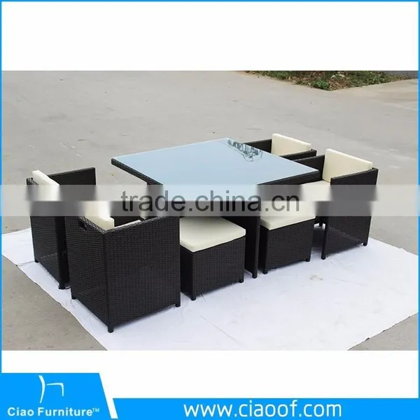 Modern Stylish Outdoor Furniture Cheap Rattan Dining Set Wicker Table and Chair photo-2