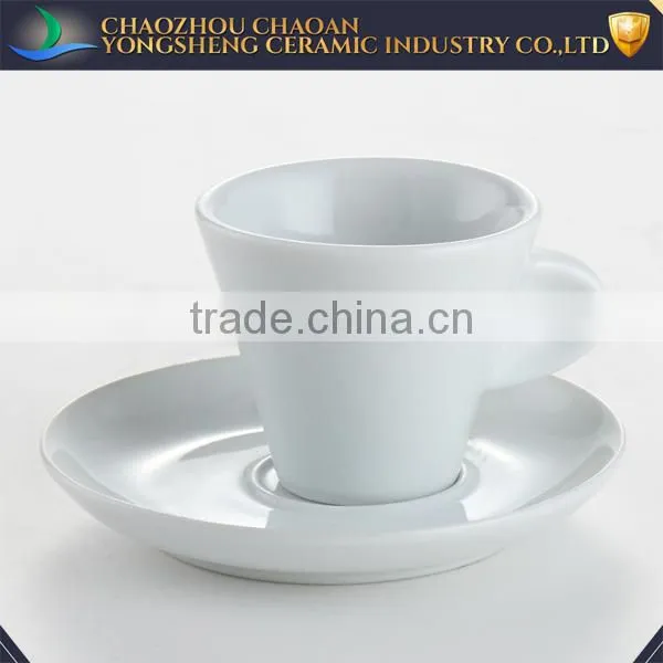 White Ceramic Espresso Cup Set Coffee Cup and Sauser Customized Logo photo-3