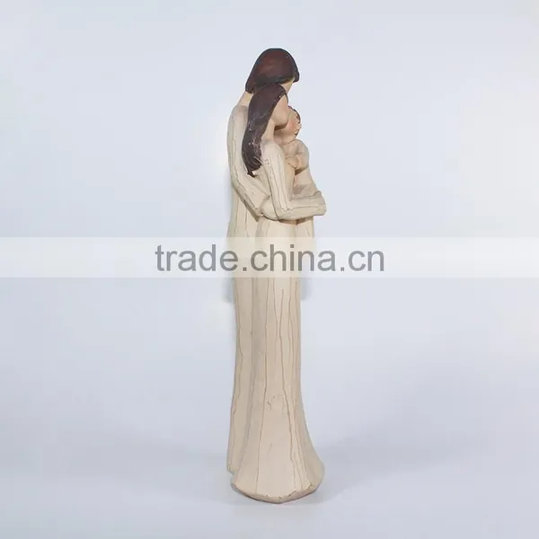 Wood Imitation Polyresin Family Figurine photo-5