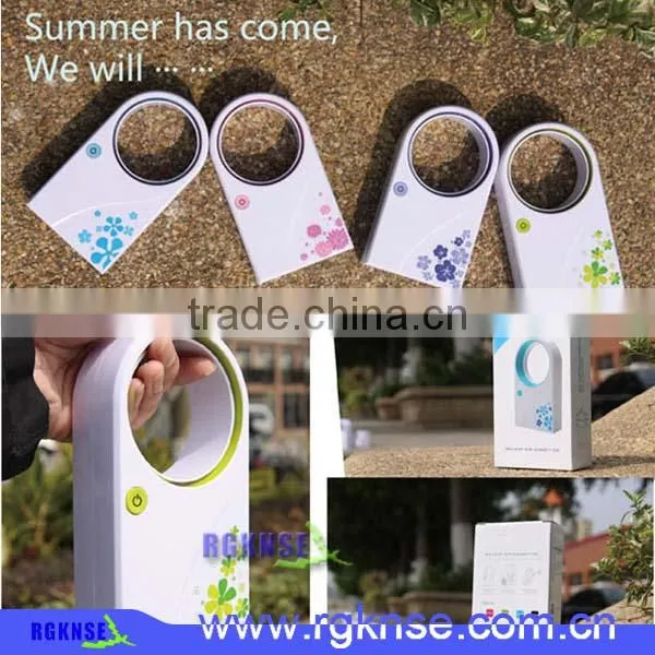 RGKNSE Dual-use Hand Held USB Battery Mini No Leaves Fan Air Conditioning Fan photo-6