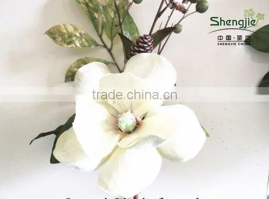 SD800903 Artificial Single Stem Magnolia Flower,indoor Decorative Magnolia Flores photo-3