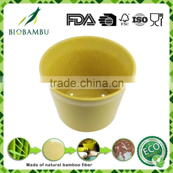 Degradable Inexpensive Customized Bamboo Fiber Flower Pot photo-6