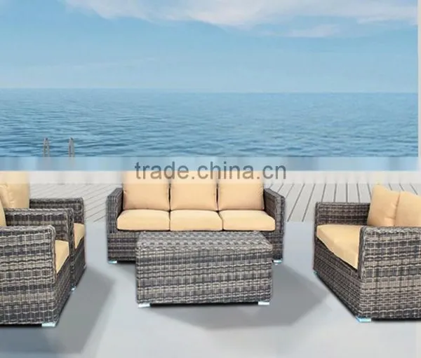 Aluminum Frame Garden Furniture Rattan Sofa photo-3
