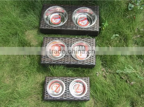Nice Rattan Pet Bowl Feeders photo-6