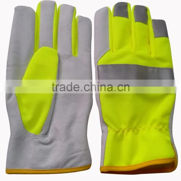 Professional Goatskin Leather Mechanic Work Glove for Industry Working photo-2