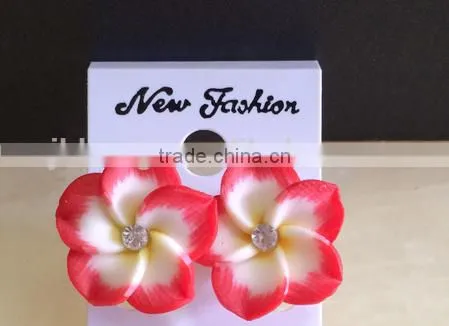 Hot Sell Hawaiian Plumeria Flower Stud Earring Designs for Women photo-2