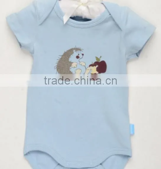Oem Infant Baby Plain Romper With Embroidery / Baby Suit / Infant Romper photo-3