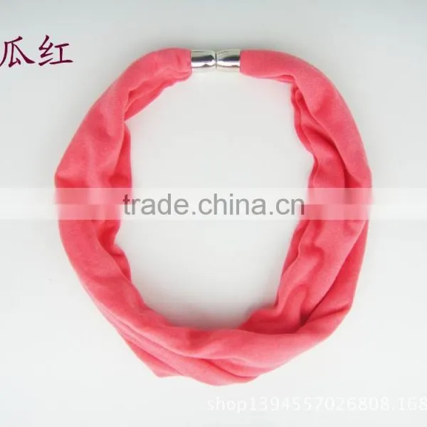 Solid Dark Khaki Magnetic Clasp Polyeste Scarves Diy Custom Short Scarves Couple photo-4
