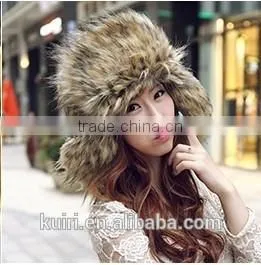 2016 New Style Winter Thick Warm Headgear Faux Fox Fur Women Hats Hot Fashion Cute Casual Female Elegant Caps photo-6