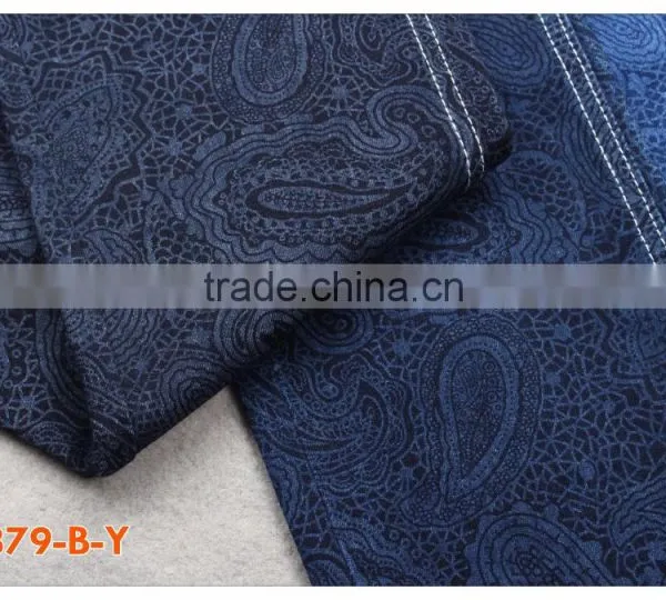 A379-B-Y Printed Denim Fabric for All Kinds of Jeans photo-4