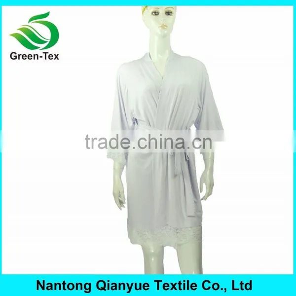 Purle Modal Trim Lace Robes For Women photo-5
