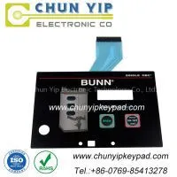 Lamphole Control Keyboard Membrane Switch With Window Display