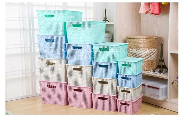 Plastic Woven Bin Storage Range With 5 Different Size
