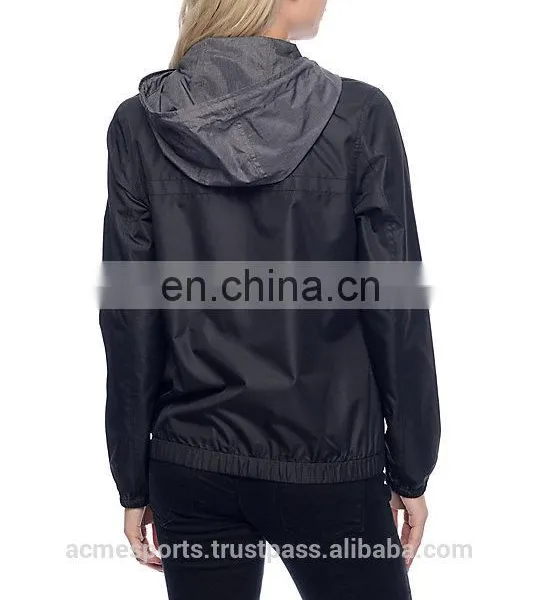 Wind Breaker Jacket -new Custom Latest Style Black Men Windbreaker Jacket With Side Pocket With Custom Logo/patches/embroidery photo-2